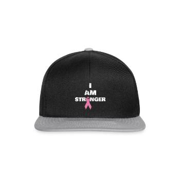 I am stronger - Snapback Cap - black/grey - Front
