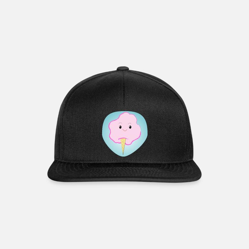 Fröhliche Zuckerwatte - Geschenk - Geschenkidee - Snapback Cap - Schwarz/Schwarz