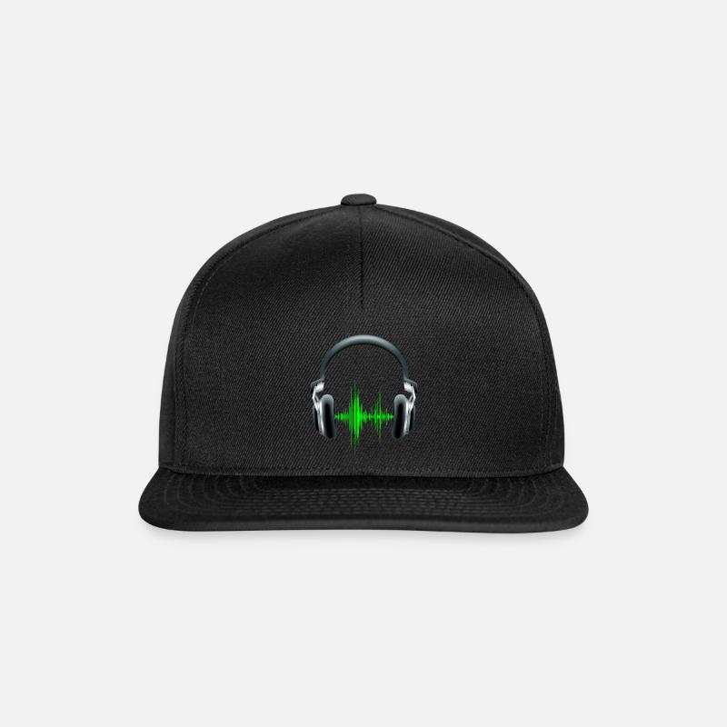 Les écouteurs DJ equalizer - Casquette snapback - noir/noir