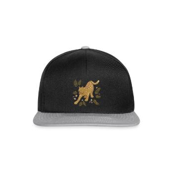 Animaux sauvages - Lynx - Casquette snapback - noir/gris - Devant