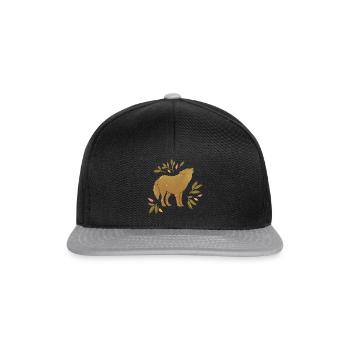 Animaux sauvages - Loup - Casquette snapback - noir/gris - Devant