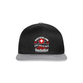 Schweiz Neutralität Staat - Snapback Cap - Schwarz/Grau - Vorne