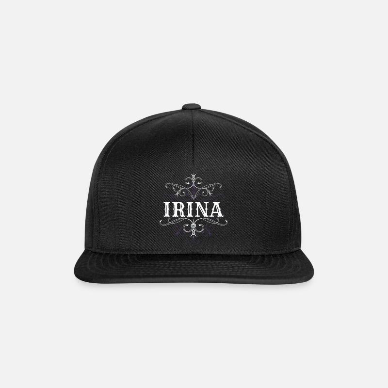 Irina Name Vorname Personalisiert - Snapback Cap - Schwarz/Schwarz