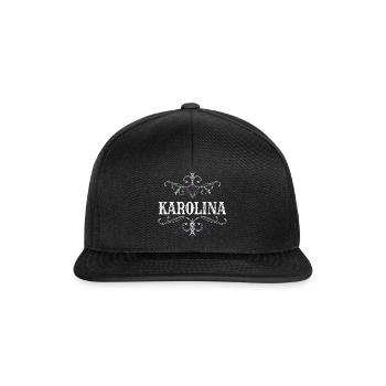 Karolina Name Vorname Personalisiert - Snapback Cap - Schwarz/Schwarz - Vorne