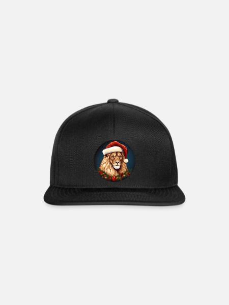 Löwen Weihnachten - Snapback Cap - Schwarz/Schwarz