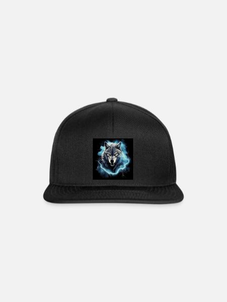 Wolf - Snapback Cap - Schwarz/Schwarz