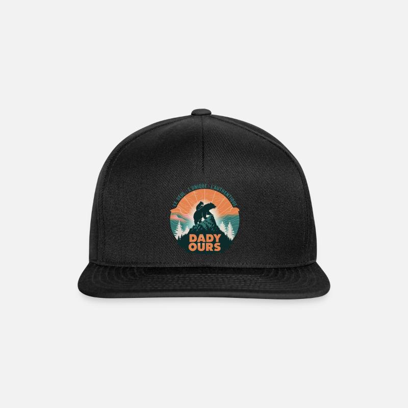 Daddy Bear Sticker - Snapback Cap - black/black