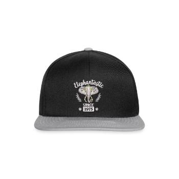 elephantastic since 1975 - Snapback Cap - black/grey - Front