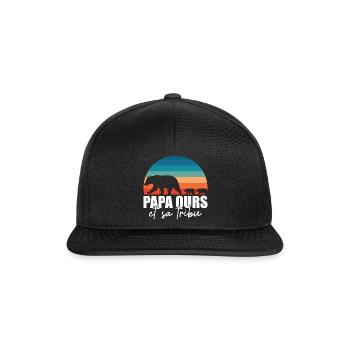 Papa ours - Petits ours - Casquette snapback - noir/noir - Devant
