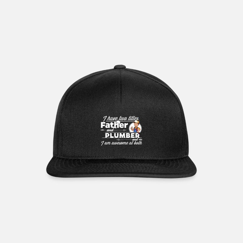 Plombier et père - Casquette snapback - noir/noir