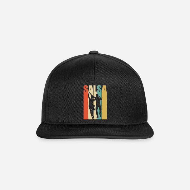 Salsa danse rétro coloré cadeau cool - Casquette snapback - noir/noir