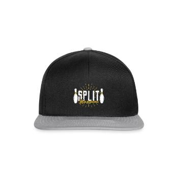 Bowling sagen - Snapback Cap - Schwarz/Grau - Vorne