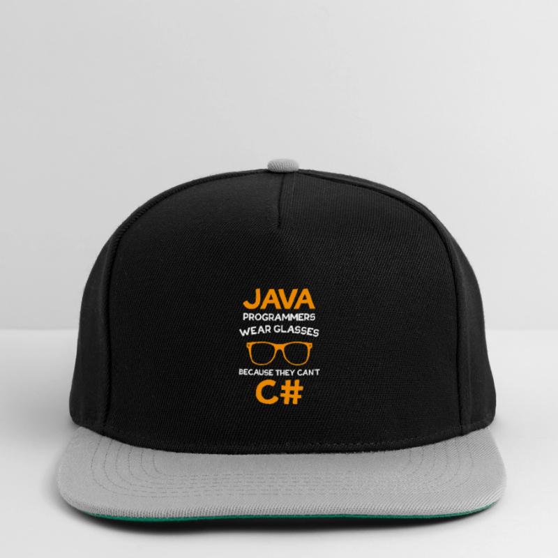 Java Programmers wear Glasses C# Programmer Snapback Cap