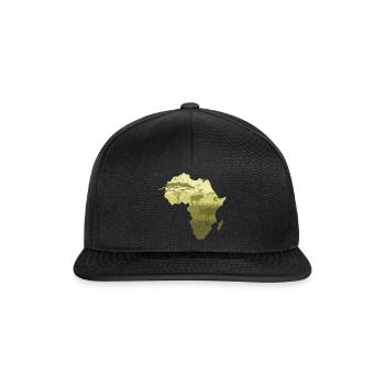 SÜDAFRIKA SÜDEN TIERE NATUR FARBEN AFRIKA MOTIV - Snapback Cap - Schwarz/Schwarz - Vorne