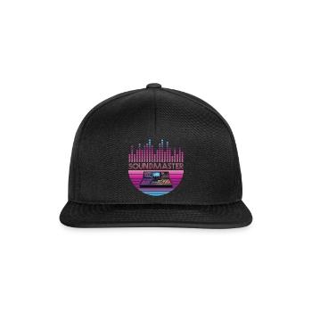 Tontechniker Mischpult DJ Soundmaster Gig EQ Motiv - Snapback Cap - Schwarz/Schwarz - Vorne
