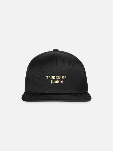 TRUE CRIME: True Crime Junkie - Snapback Cap - Schwarz/Schwarz