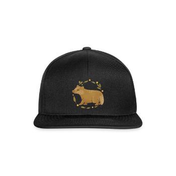 Wild animals - Badger - Snapback Cap - black/black - Front