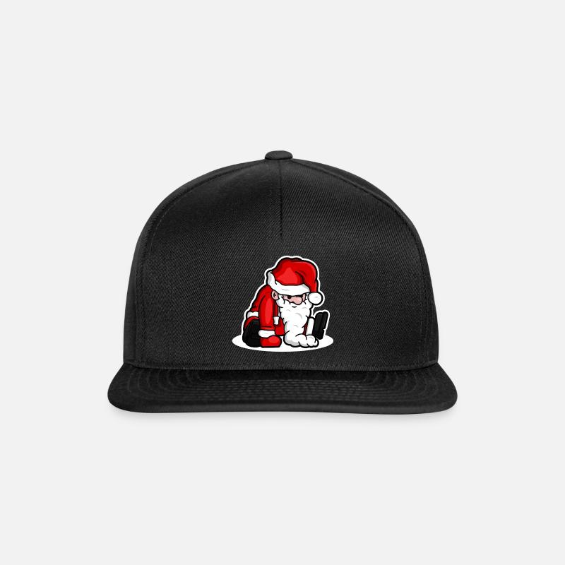 Sitting Santa Puppet - White - Snapback Cap - black/black