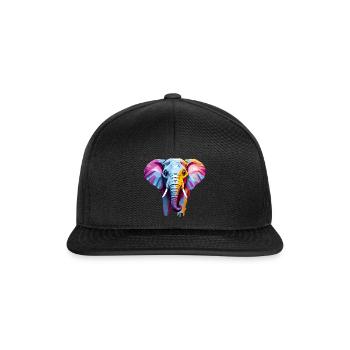 Die Schönheit dieses auffälligen Elefanten - Snapback Cap - Schwarz/Schwarz - Vorne