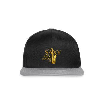 Saxy And I Know It - Snapback Cap - black/grey - Front