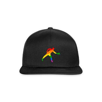 Table tennis colorful and dynamic - Snapback Cap - black/black - Front