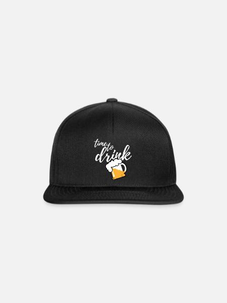 Time to drink Beer - Snapback Cap - Schwarz/Schwarz