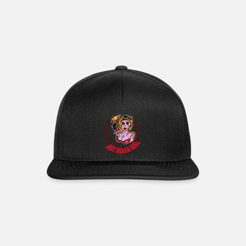 FILLE DE PLAGE CHAUDE - Casquette snapback - noir/noir