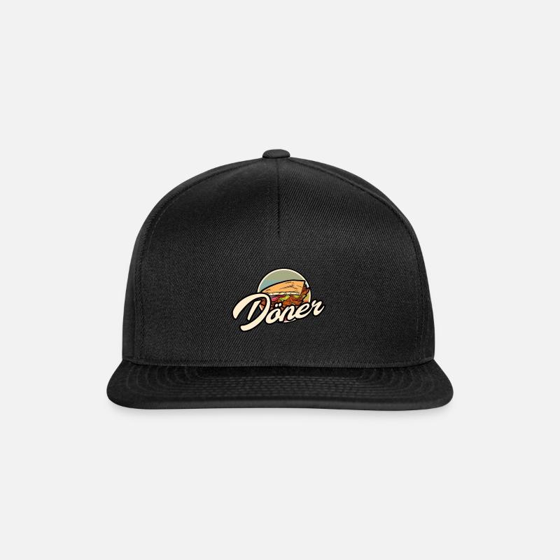 Vintage retro Döner Kebab - Snapback Cap - Schwarz/Schwarz