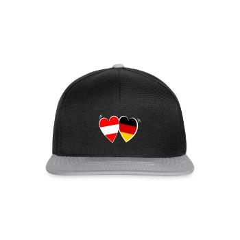 Österreicher Deutsche Liebe - Snapback Cap - Schwarz/Grau - Vorne