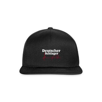 Schlager Party , Schlager Musique , Battement de cœur - Casquette snapback - noir/noir - Devant