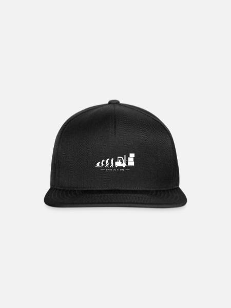 Lagerist Gabelstaplerfahrer Lager Evolution - Snapback Cap - Schwarz/Schwarz