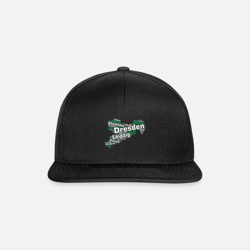 Saxony State: Saxon cities - Snapback Cap - black/black