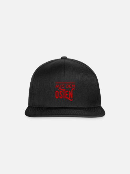 aus dem Osten - Snapback Cap - Schwarz/Schwarz