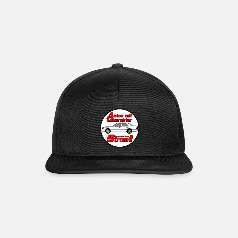 MB W124 , Youngtimer,Chrakter (25) - Snapback Cap - Schwarz/Schwarz