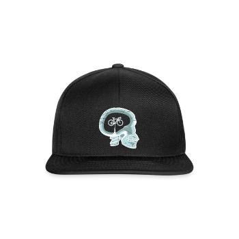 Fahrrad im Kopf Geschenk Röntgen bike Radsport - Snapback Cap - Schwarz/Schwarz - Vorne