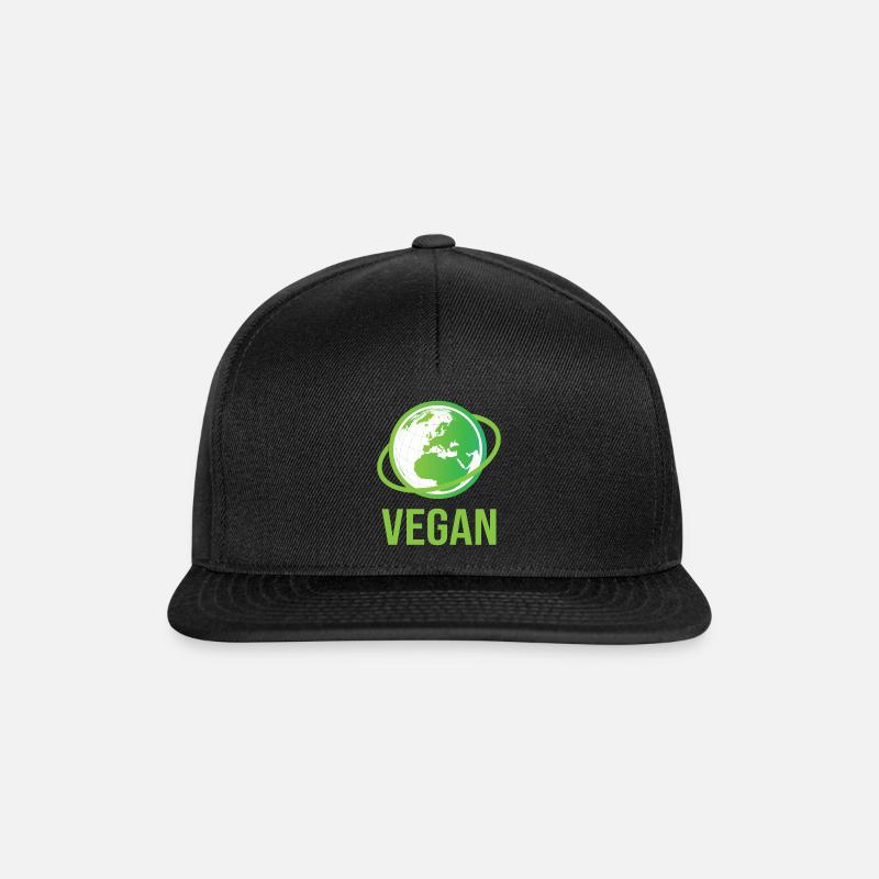 Vegan - Snapback Cap - Schwarz/Schwarz