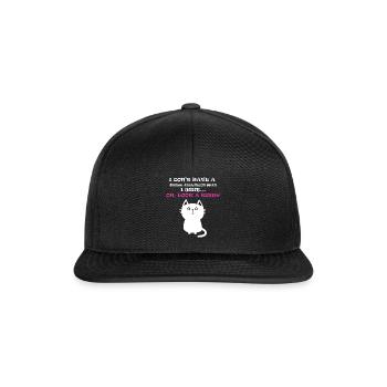 kitty Funny t-shirts - Snapback Cap - black/black - Front