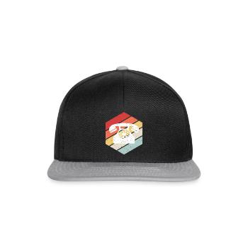 Phone Retro Vintage - Snapback Cap - black/grey - Front