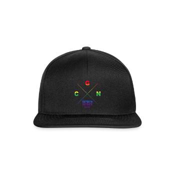 CGN Nippes Veedel Koordinaten Gay Pride CSD - Snapback Cap - Schwarz/Schwarz - Vorne