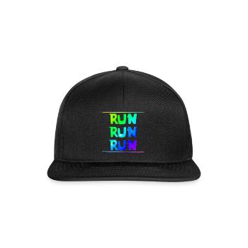 Exécuter run run run | | sportive | en cours d’exécution Aptitude - Casquette snapback - noir/noir - Devant