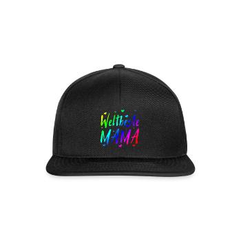 Weltbeste Mama | Mutter | Mama | Eltern | Frau - Snapback Cap - Schwarz/Schwarz - Vorne