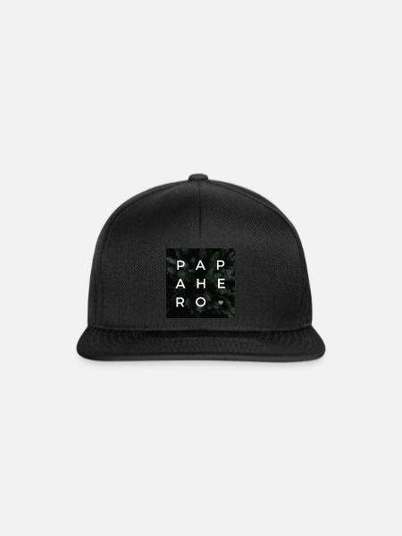 Papa Hero Wald - Snapback Cap - Schwarz/Schwarz