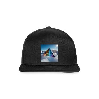 Rainbow crystal prism. Captivating,eye-catching - Snapback Cap - black/black - Front