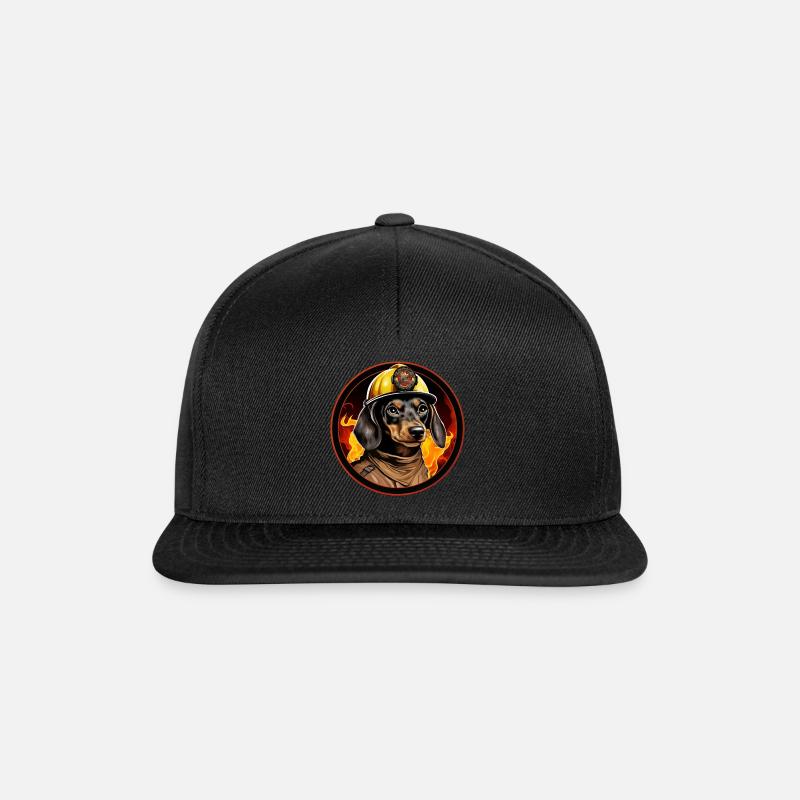 Teckel de pompiers - Casquette snapback - noir/noir