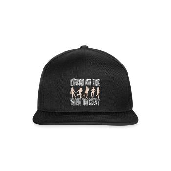 Können wir eine Wand trocken Linedance Spruch - Snapback Cap - Schwarz/Schwarz - Vorne