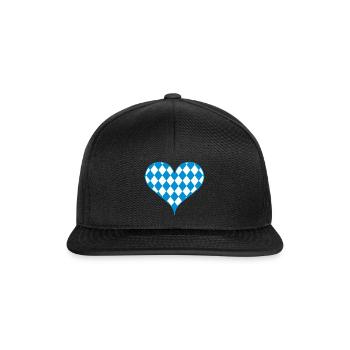 Cadeaux coeur bleu bavarois cadeau d'amour à la maison - Casquette snapback - noir/noir - Devant
