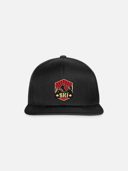 Ski Propaganda | Wintersport Winter Schnee Urlaub - Snapback Cap - Schwarz/Schwarz