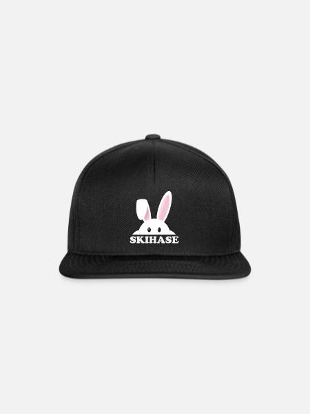 SKIHASE SKIFAHREN - Snapback Cap - Schwarz/Schwarz