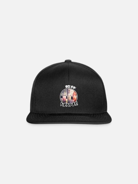 Japanischer Sake - Anime Shirt - Snapback Cap - Schwarz/Schwarz