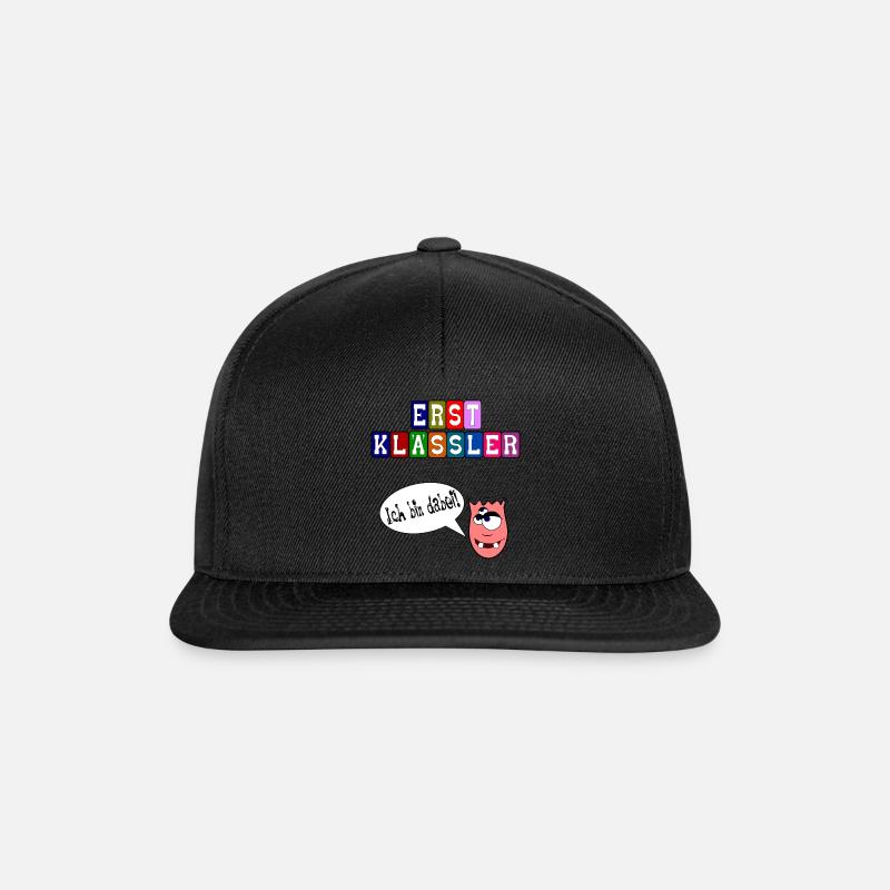 Erstklassler - Ich bin dabei - Schulanfänger - Snapback Cap - Schwarz/Schwarz